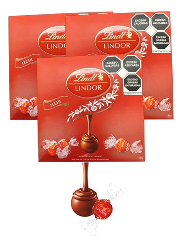 Chocolate Lindor Lindt 7 Caja 168g C/u Suizo Relleno Suave