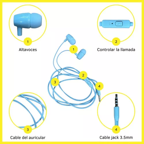 Auriculares In Ear Deportivos Con Cable Para Celular P Jack
