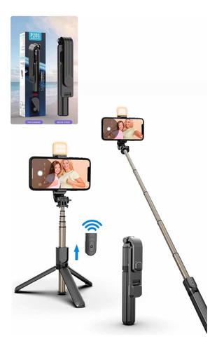 Selfie Stick Trípode Monopod 4 En 1 Con Control Y Luz Led