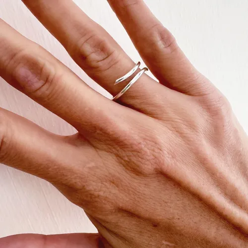 Anillo plata liso mujer sale