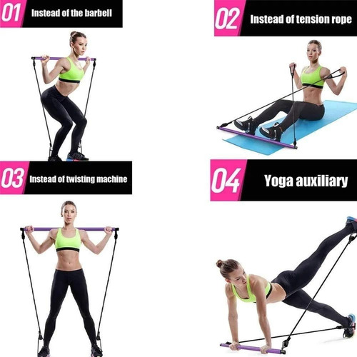 Kit De Barra De Pilates Portátil For Ejercicios De