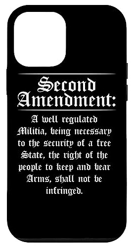 Funda Para iPhone 12 Mini Second Amendment Text Gun Plast-02