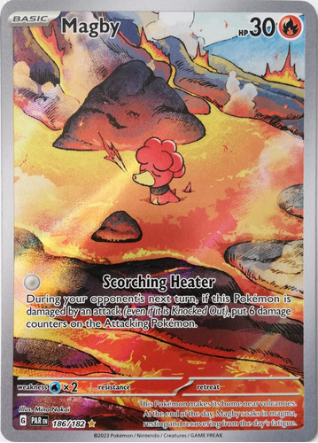 Pokémon Tcg Magby 186/182 Holo Rare