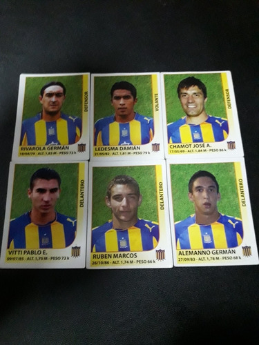 Clausura 2005. Lote X 6 Figuritas De  Rosario Central Mira!!