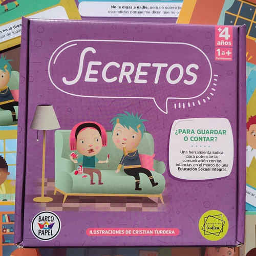 Juego De Mesa Didáctico Infantil "Secretos" Barco de Papel Para Trabajar La Esi En La Niñez