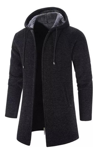 Chaqueta De Lana Para Hombre, Otoño, Invierno, Longitud Medi