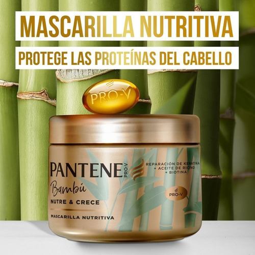 Mascarilla Pantene Pro-v Bambú Nutre & Crece 300 Ml