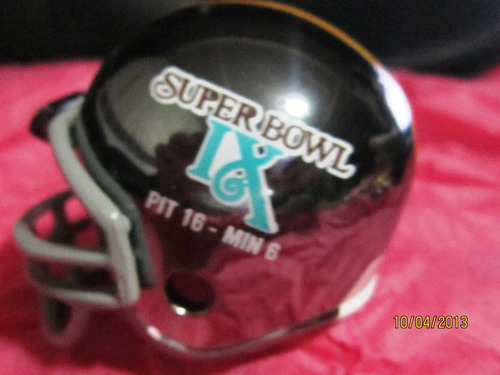 Casco Nfl Super Bowl # 09 Pittsburgh Steelers - Cromado