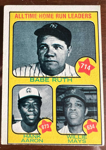 Ruth Aaron Mays Barajita 1973 Topps #1