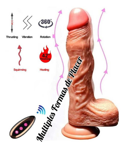 Imagen 1 de 4 de Vibrador Vaginal, Pene Realista, Multifuncional, Calefacción