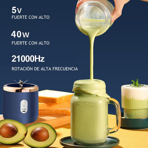 Feiniao Mini Licuadora Portatil 450ml Para Batidos Y