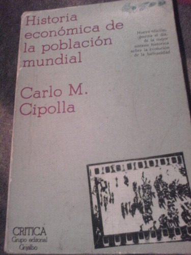 Historia Económica De La Población Mundial Carlo Cipolla