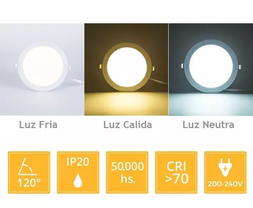 Panel Led Plafon 24w Cuadrado Embutir Luz Calido Frio Neutro | COSASLINDAS