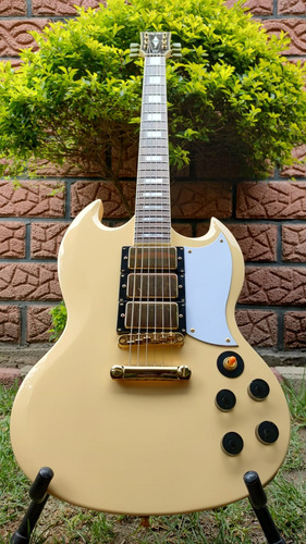 Guitarra Electrica Harley Benton  Sg Custom Ivory 