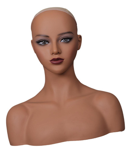 Cabeza De Maniquí Femenina Realista, Soporte De Exhibición