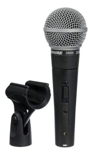 Set con micrófono Shure SM58 dinámico cardioide y unidireccional