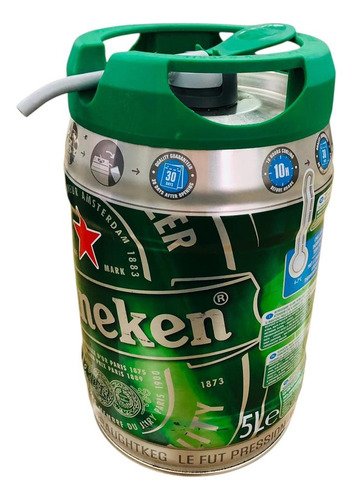 Barril Lata Cerveza 5 Litros Vacio Coleccion Heineken (Usado)