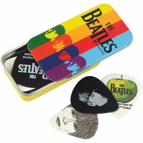 Kit 15 Palhetas Guitarra Beatles Planet Waves + Latinha