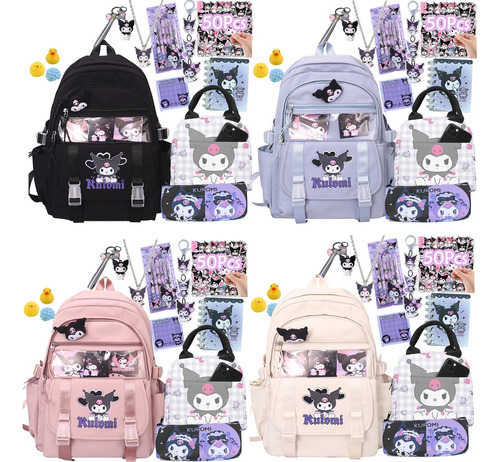 Set De 67 Mochilas Sanrio My Melody Kuromi Con Lonchera Y Es