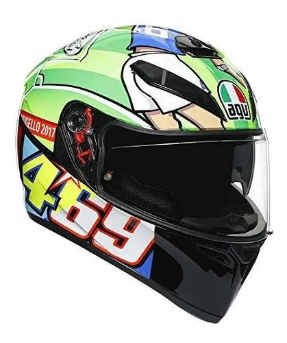 CASCO AGV K3 SV SPIN 46 NEGRO Tamaño L