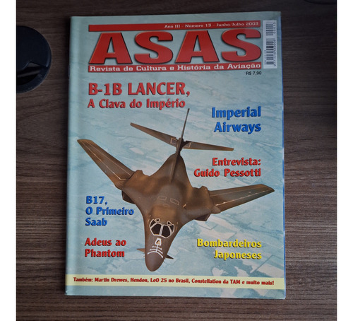 Revista Asas #13 B-1b Lancer - Jun/jul 2003 (Usado)