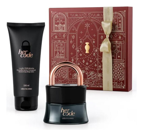 Presente Her Code Eau De Parfum 50ml Loção Corporal Perfumado Oboticario 200ml Presente Volume Da Unidade 50 Ml