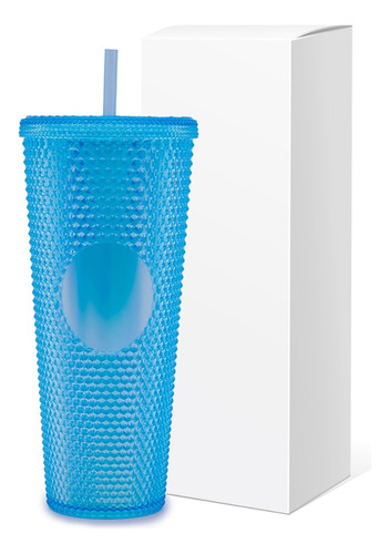 Vaso Starbuck Doble Pared Texturizado 750 Ml Tapa Y Popote