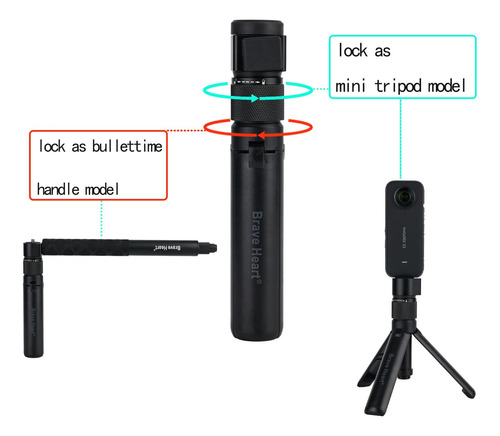 Trípode Salymecony Bullet Time Handle Para Cámaras Insta360