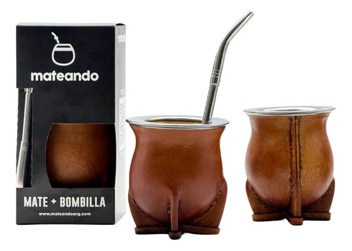 Mate Camionero Uruguayo Suela + Pico Loro Acero Marrón Claro Suela