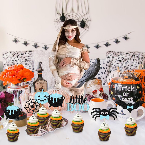 Halloween Little Boo Ghost Cupcake Toppers Decoraciones De B