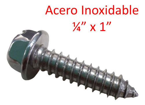Pack 50 - Pija Cabeza Hexagonal Con Arandelas - 1/4 X 1