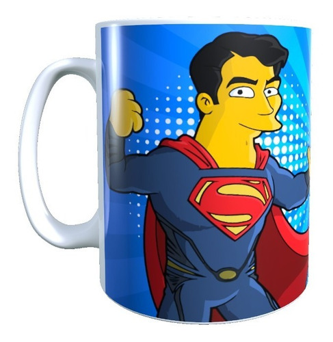 Tazón Taza Dia Del Padre, Heroe Favorito, Superman Simpson