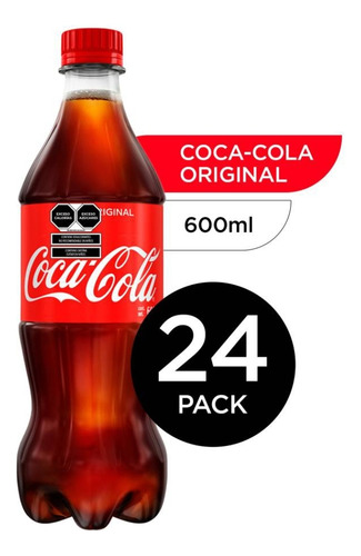 Coca Cola 600 Ml Con Azúcar 24 Pack