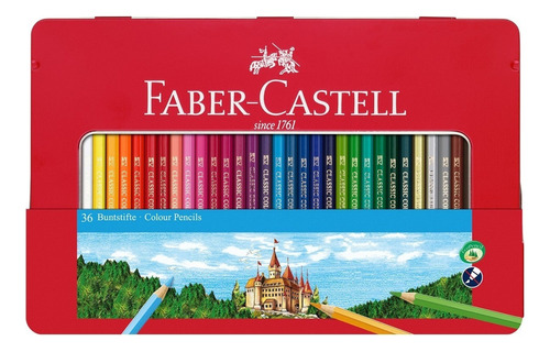 Lapices Faber Castell Lata X36 Colores Largos 