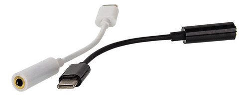 Cabo Adaptador Usb - C Para Fone De Ouvido P2 - Preto