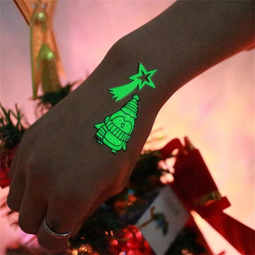 Pegatinas Navideñas Luminosas De 3 Hojas Con Forma De Copo D