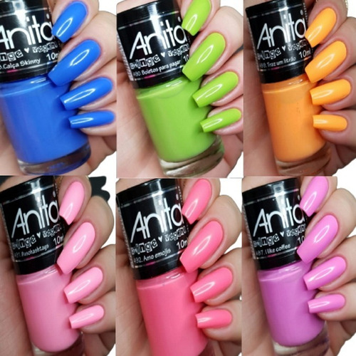 Kit Esmalte Anita Rosa Pink Com Chiclete