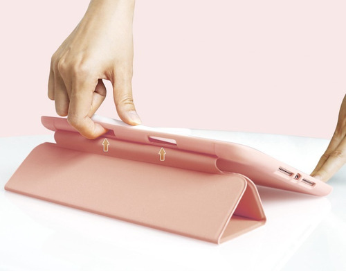 Imagem 4 de 6 de Capa iPad 7/8a Ger. 10.2 Wb Slim C/ Comp. P/pencil Ouro Rosa