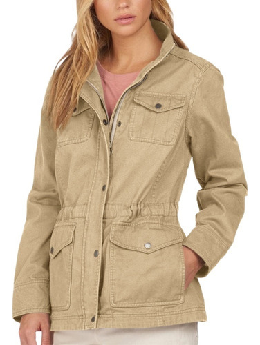 Chaquetas, Anorak Militar, Estilo Safari, Casual, Para Mujer