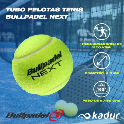 Tubo Padel Pelotas Bullpadel Next Caucho Presurizada X3