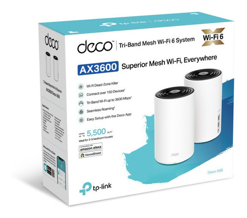 Tri-banda Mesh Wi-fi 6 Ax3600 Deco X68 2pack