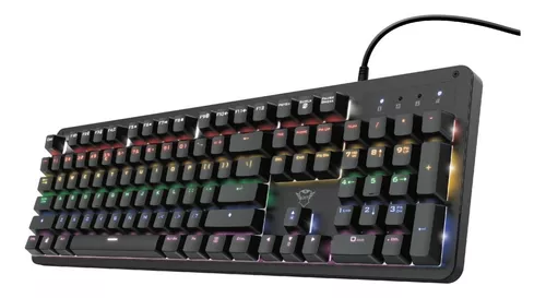 Teclado Gamer Trust Gxt 833 Thado Tenkeyless Retroiluminado Idioma Español  España Color Del Teclado Negro