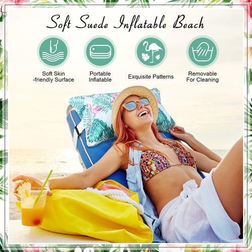 Almohada Inflable De Playa Con Funda Extraíble Para Vacacion