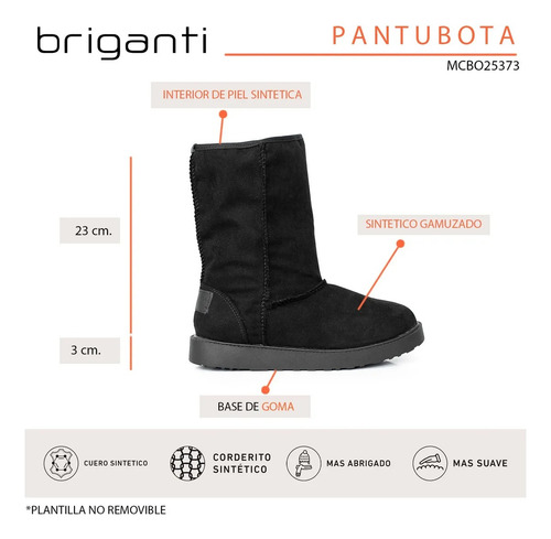 Pantubota Mujer Pantufla Abrigada Confort Zapato Briganti