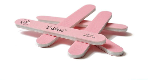Mini Limas De Uñas Iridesi, Rosa, 3,5 Pulgadas De Largo Por
