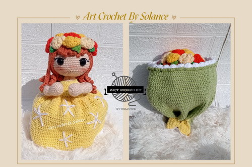 Muñeca Reversible Tejida A Crochet