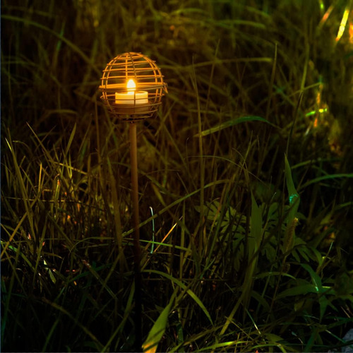 Luces Solares De Hierro Óxido Para Caminos Al Aire Libre