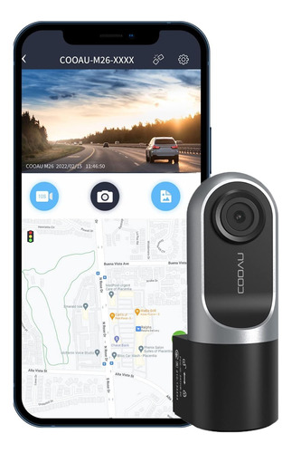 Cámara Seguridad Vehicular Dashcam Cam Cooau Wifi