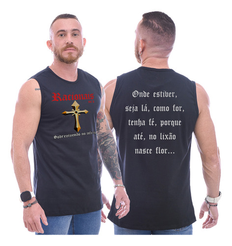 Camiseta Regata Racionais Mc's Vida Loka No Lixão Nasce Flor