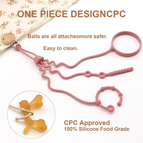 (pk) Alças De Segurança De Silicone, Corrente De Chupeta Elá